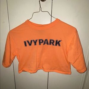 Orange cropped IVY PARK t-shirt